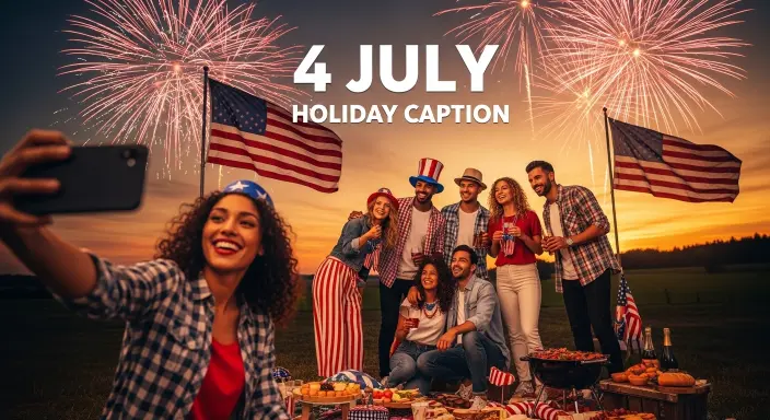 4 July Holiday Caption