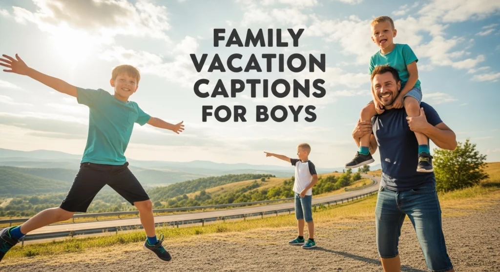 Family Vacation Captions for Boys